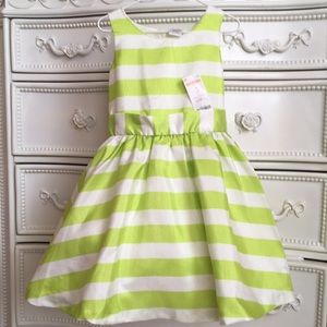 NWT GYMBOREE striped dressy Dress 4 satin